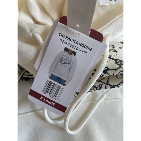 Disney Winnie the Pooh Christopher Robin Bday Party Sweatshirt Hoodie Ivory XL - Picture 10 of 13